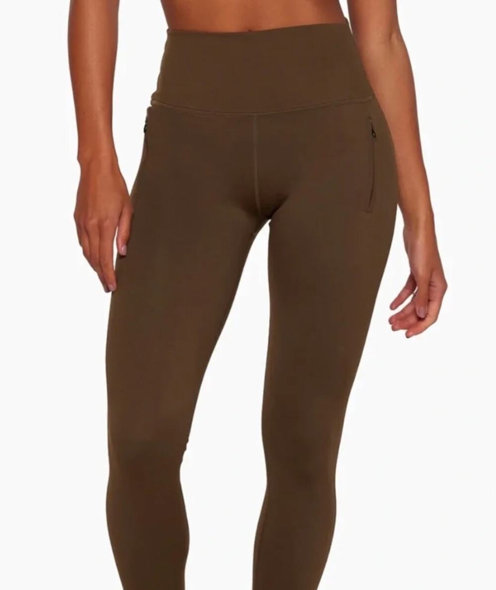 Set Active Luxform Brown High Rise Pocket Leggings - Small
